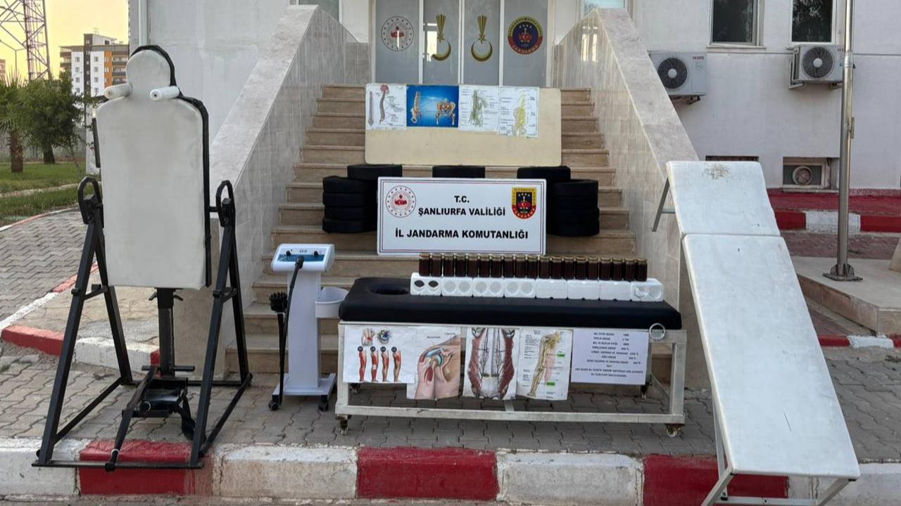 Akçakale’de Ruhsatsız Tedavi Merkezine Jandarma Baskını