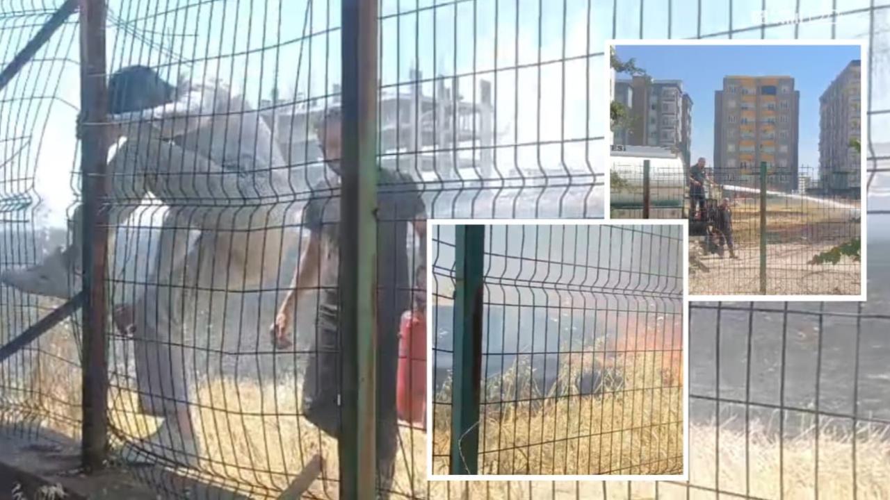 Okul Yakınında Korkutan Yangın: Öğretmenler ve Okul Yönetimi Alevlere İlk Müdahaleyi Yaptı