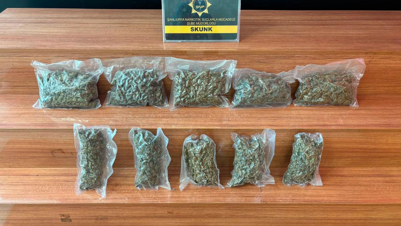 Şanlıurfa'da 2 Kilo 600 Gram Skunk Ele Geçirildi: 1 Şüpheli Tutuklandı