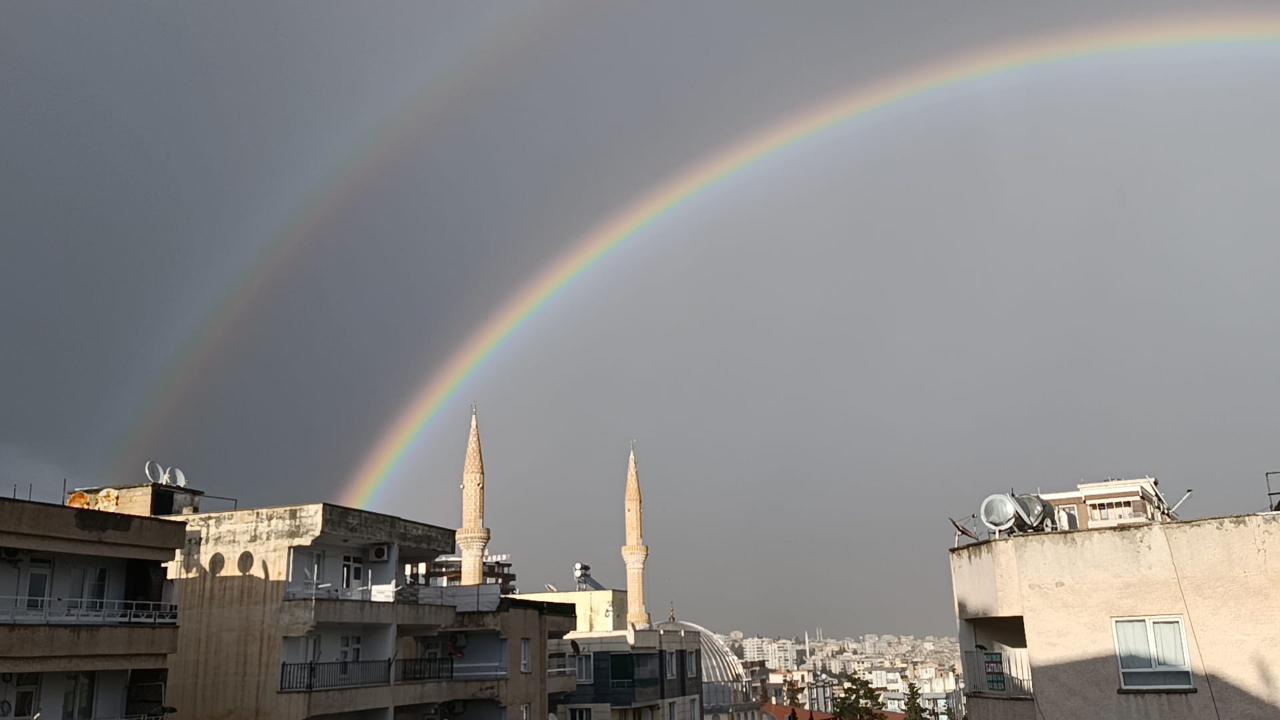 Şanlıurfa’da Bayramda Çifte Gökkuşağı Sürprizi