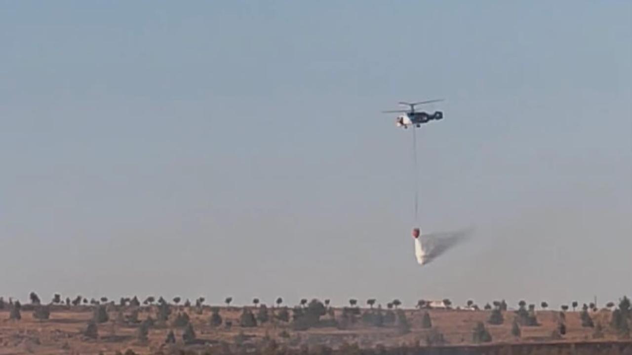Şanlıurfa'da Orman Yangını: Alevlere Havadan Müdahale