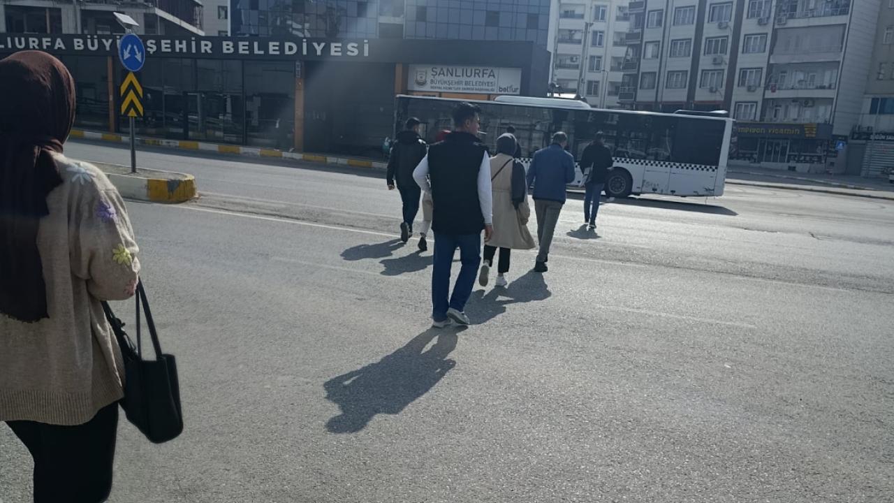 Şanlıurfa’da Yayalar Kuralları Hiçe Saydı!