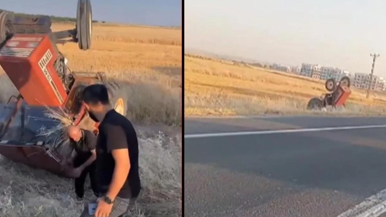 TIR'ın Sıkıştırdığı Traktör Şarampole Devrildi: Sürücü Ağır Yaralandı