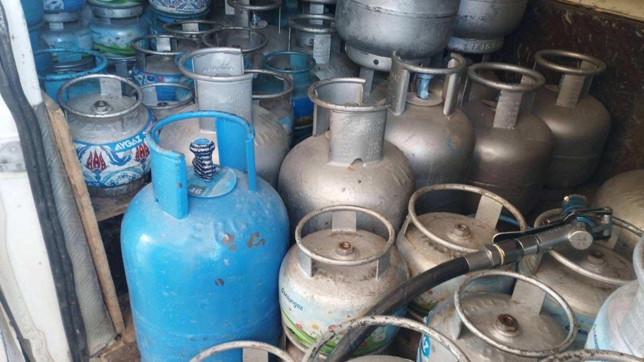 Urfa’da Akaryakıt İstasyonunda Kaçak Tüp Dolumu Tespit Edildi