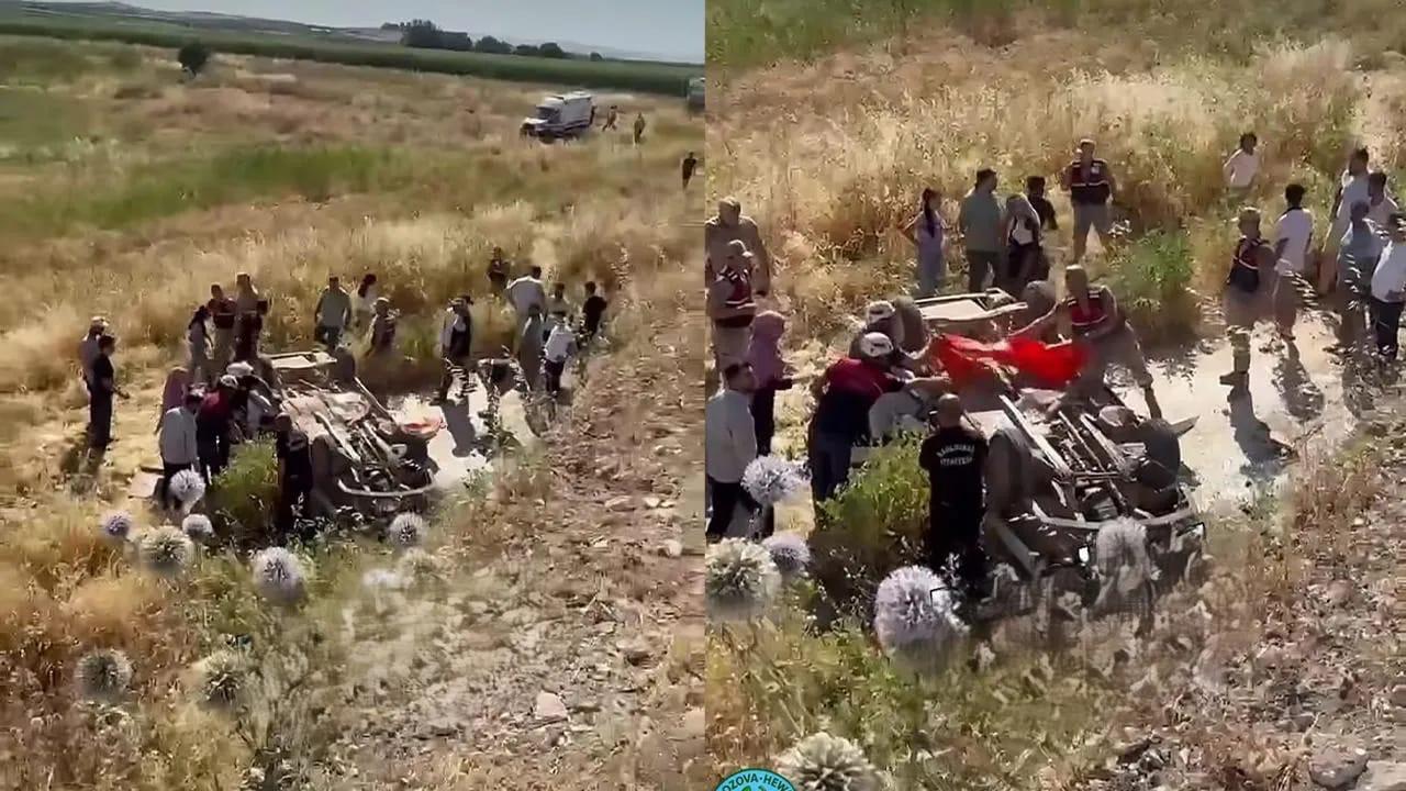 Urfa’da Otomobil Şarampole Devrildi! Çok Sayıda Yaralı Var